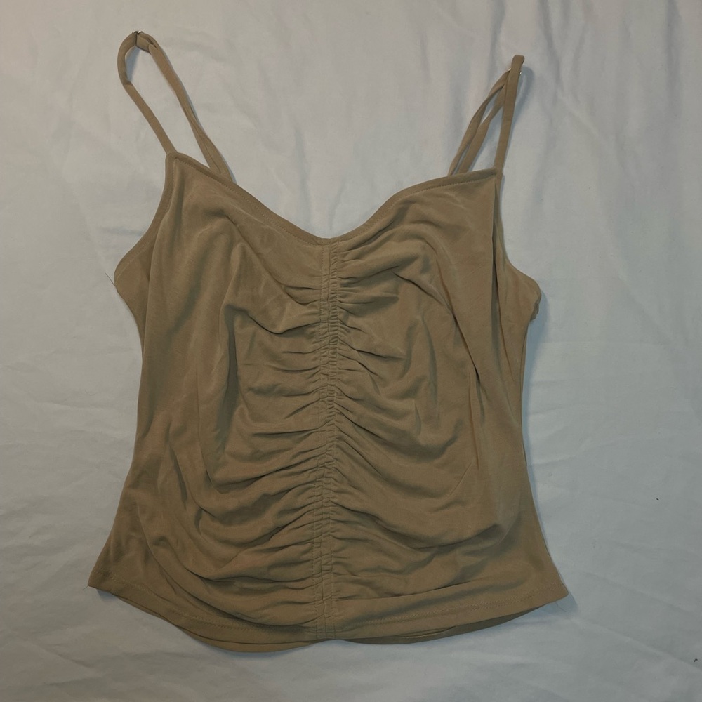 Tan suede tank top